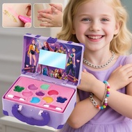 Children Makeup Cosmetics Pretend Playing Box Princess Girl Eye Kit Kid Lipstick Safety Play U5g4