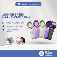 ATLAS X688 Mini Fan Portable Handheld Fan USB Rechargeable Turbo Fan LED Display 100Speed Adjustment