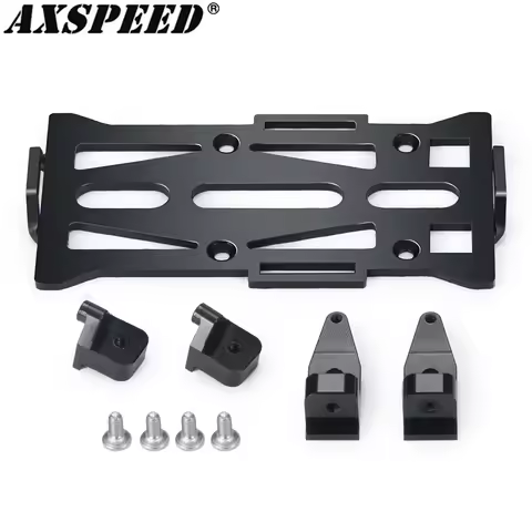 AXSPEED Metal Battery Mount Holder Tray for Axial SCX24 Deadbolt JEEP JLU 1/24 RC Crawler Car Access