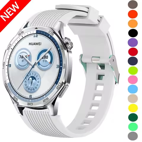 22mm Silicone Strap For Huawei Watch GT5/GT5 Pro 46mm Sports Bracelet Wristband For Huawei Watch 5 4