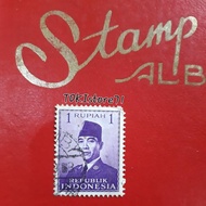 UF032 Perangko Stamp Republik Indonesia Bapak Soekarno 1 Rupiah Super