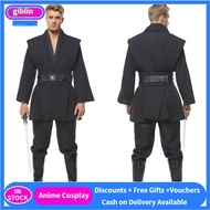 Star Wars Jedi Sith Anakin Skywalker Obi Kenobi Wan Cosplay Halloween Costume (without cape)