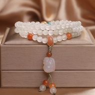 New Chinese Style Tsingtao Jade Multi-circle Beaded Bracelet Womens Unique Design High-grade Sense X