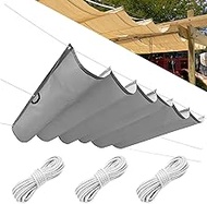 Extendable Wave Sun Sail, HDPE Sun Protection Pergola Replacement Shade Cover, Garden Adjustable Pro