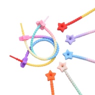 ⭐️ดาว เรนโบว์ 🌈 พร้อมส่ง 🇹🇭 สายคล้องซิลิโคน สายห้อยซิลิโคน เรนโบว์ไล่สี สำหรับห้อยตุ๊กตา art toy เป็นพวงกุญแจห้อยกระเป๋า
