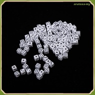 [ArutoxaMY] 100pcs 5mm Six Sided D6 Dice Dies for Table Games  RPG Gaming Gift Collection