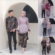 BAJU SERAGAM BATIK COUPLE KEBAYA BROKAT PASANGAN SARIMBIT KELUARGA