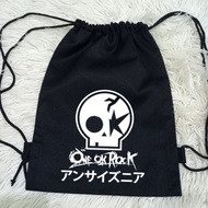 Premium Canvas Drawstring Bag Band One Ok Rock Black / String Bag Band Japan Rock OOR 100% Premium C
