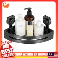 Suction Cup Bathroom Corner Shelf Wall-mounted Triangle Rack Shampoo Holder Organizer Rak Bilik Mand