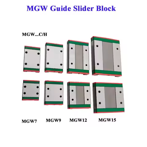 1PCS MGW Guide Slider Block Linear Rail Slider MGW12C MGW12H MGW7C MGW7H MGW9C MGW9H MGW15C MGW15H C