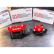 100% Original Brembo M3 & P34 Front 4 Pot Rear 2 Pot Red Caliper Siap Breket Set Y15 XMAX NVX LC135 