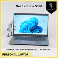 Dell Latitude 5320 Intel i5-1145G7 16GB OB RAM 512GB NVMe SSD Win 11 Pro Refurbished Laptop
