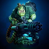 Warhammer Orc Gatling Machine Gunner War Chess 3D Printing 40K White Model LX0Q