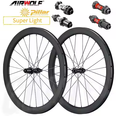 AIRWOLF 1359g Carbon Wheels 700C Cyclocross Gravel Bike T800 Carbon Wheelset Road DT350 DT240 Hook T