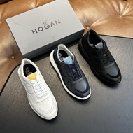 4QRI Hogan 2025Men's Shoes Genuine Leather Cowhide Casual Shoes Thick Sole Comfortable Sports Shoes