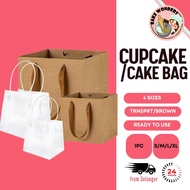 Transparent Bag For Cupcake Box/Kraft Bag/Cupcake Bag/Transparent Bag/Present Bag/Cupcake Bag/Reusab