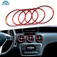OPENMALL 5Pcs Auto Car Air Conditioner Vent Outlet Sticker Knob Trim Cover Decoration Ring For Merce