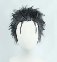 Re:Zero kara Hajimeru Isekai Seikatsu Subaru Natsuki Wig Black Grey Mix Short Synthetic Hair Cosplay