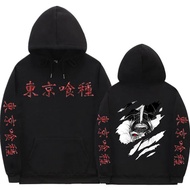 Japanese Anime Kaneki Ken Tokyo Ghoul Hoodie 90s Unisex Long Sleeves Hoodies Men Women Funny Manga Graphics Fashion Sweatshirts XS-4XL