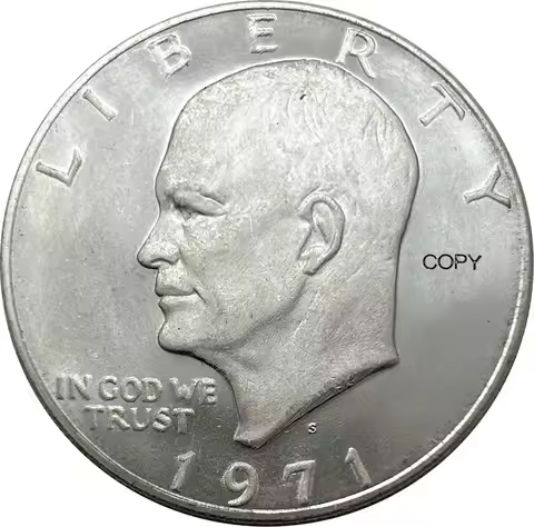 United States America 1971 S Liberty In God We Trust US 1 One Dollar President Eisenhower Cupronicke
