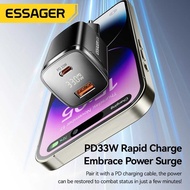 JKMLLCM ESSAGER Dual Port Charger Head GaN Fast Charging PD 33W - ECT33W-GMB01-Z
