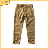 Fairystore| Men Outdoor Pants Men Slim Fit Pants Men's Cargo Pants Outdoor Wear-resistant Multi Pocket Slim Fit Breathable Trousers