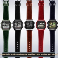 Vintage Leather Watch Strap for Casio AE-1200WH & Retro Series (A159/A158W/F91W) Cowhide Band – Men'