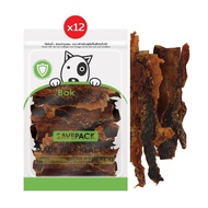 Bok Bok ขนมน้องหมา เนื้อปลา 300 กรัม 12 ถุง ทำจากเนื้อปลา 100% ไขมันต่ำ เหนียวขัดฟัน ช่วยบำรุงขนและผ