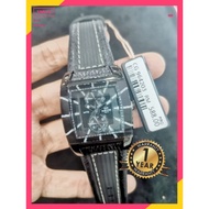 Jam Roscani Lelaki Men Watch Jam Petak Kulit Leather Strap