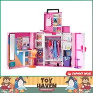 [sgstock] Barbie Dream Closet Playset, 2+ Ft. Wide, 15+ Storage Areas, Mirror, Hamper Chute and More, 35+ Outfit &amp; Acces