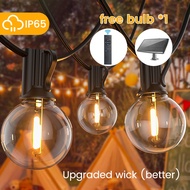 Outdoor waterproof string lights G40 Electric/solar type for garden lighting holiday decorations E12