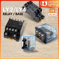 POTRIC LY2  LY4 Relay Socket Relay Base Electronic Component Coil Voltage  AC220V DC24V DC12V Compat