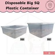 🔥SG Ready Stock🔥30PCS⭐️Big Square Disposable Plastic Container⭐️ Food Storage Box⭐️SQ5⭐️SQ7