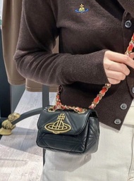 Vivienne Westwood 西太後 菱格  小羊皮 小廢包 Mini 鏈條包 bag