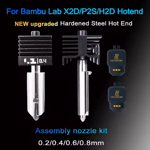 For Bambu X2D P2S H2S Hotend For Bambu Lab Quick Swap Extruder Hardened Steel Print Head P2S Hotend 