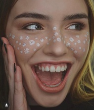 雛菊派對臉部紋身貼紙 防水持久植物基顏料 攝影造型專用