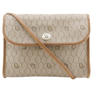 【日本直送】Christian Dior 迪奧 蜂巢格紋 肩背包 Vintage (復古) PVC 米色 女性【二手】