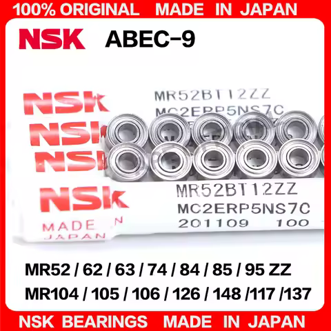 10pcs Japan NSK bearing MR52 MR62 MR63 MR74 MR83 MR84 MR85 MR95 MR104 MR106 MR126 MR128 MR148 MR117