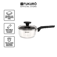 Fukuro Stainless Steel Sauce Pan With Lid (16cm / 18cm) Yuga 304