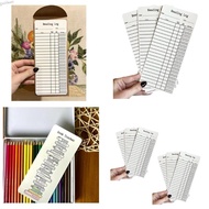 GB 3 6PCS Reading List Book Mark Tracker Reading Page Cards  for Student Teacher Book Lovers Readers