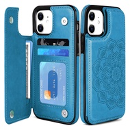 Cho trường hợp ví iPhone 16 Pro Max ốp lưng khung khe đựng thẻ Mandala mỏng cho Iphone 16 Plus/16/15