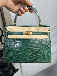 Hermes Kelly 25 鱷魚紋