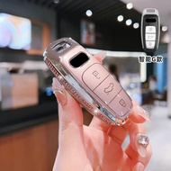 Diamond Car Remote Key Case Cover Protect Shell Fob For Audi Q8 RSQ8 A6 C8 S6 RS6 A7 S7 RS7 A3 8Y A8