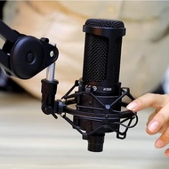 TH106 Black Spider Universal Microphone Shock Mount Holder Adapter Clamp Clip 48-51MM Large Diameter Studio Condenser Mic Anti-Vibration Mic Holder for AT2020 AT2500
