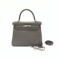 Hermès 錫器灰 kelly28 D刻 肩背包