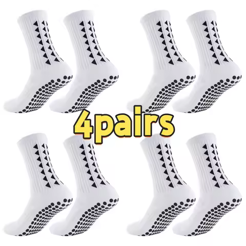 4Pairs men women football grip socks towel bottom sport socks rugby soccer cycling running Exercise 