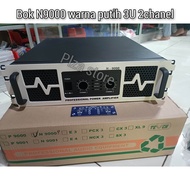 Box power amplifier N9000 putih 2chanel 3U bahan plat besi tebal cat powder coating anti gores model