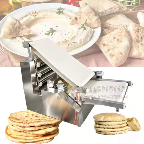 New Arabic Naan Pita Bread Machine Automatic Shawarma Lavash Press Commercial Chapati Maker Roti Pre