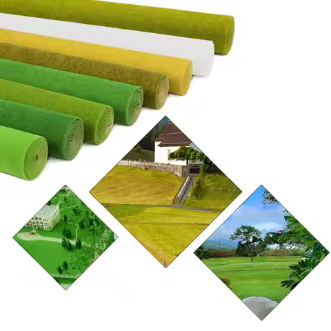 Evemodel 0.4mX1m Grass Mat Model Green Artificial Lawns Turf Carpets for Architectural Model Scenery
