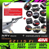 SET KOMBO KOTAK/BOX GIVI B27/B32/B33/B42/B45/E43/E250/E30 TOP CASE + GIVI YAMAHA EZ115 FI MV/MRV MON